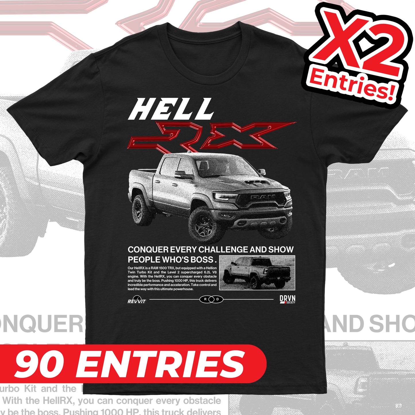 DRVN4ROWW - RAM HellRX Revvit - 2X - 90 Entries