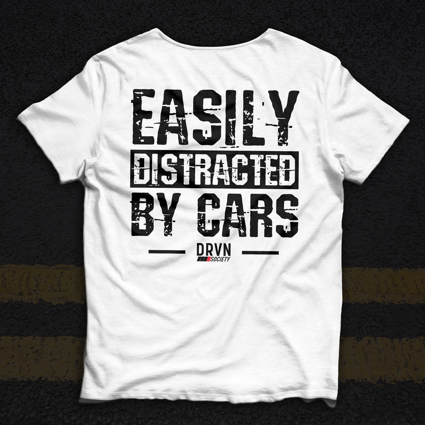 Easily Distracted - White Unisex Classic Fit Crew Neck T-shirt