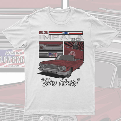 63 Impala - Stay Classy - White Unisex Premium T-shirt