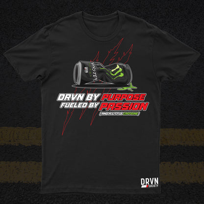 Monster - DRVN By Purpose - Black Unisex Classic Fit Crew Neck T-shirt